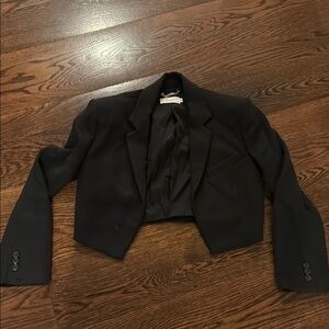 A.L.C. Black Cropped Tailored Blazer